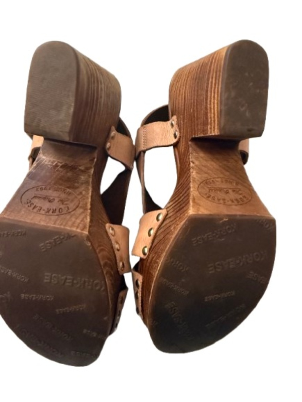 Kork-Ease Tan Leather Platform Sandals - Picture 5 of 9